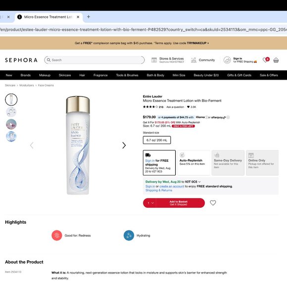 Estée Lauder Micro Essence Treatment Lotion with Bio-Ferment - Picture 5 of 5